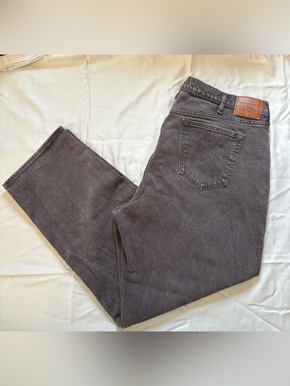 Abercrombie & Fitch Athletic Loose Vintage Stretch Jeans 40x32 Brown Wash